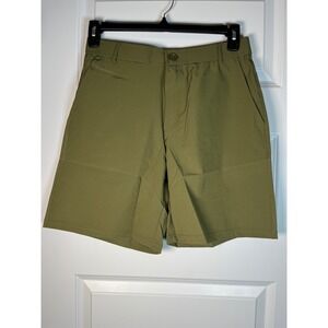 Real Essentials Mens Olive Green Active Golf Shorts Stretch Size Small RN166455